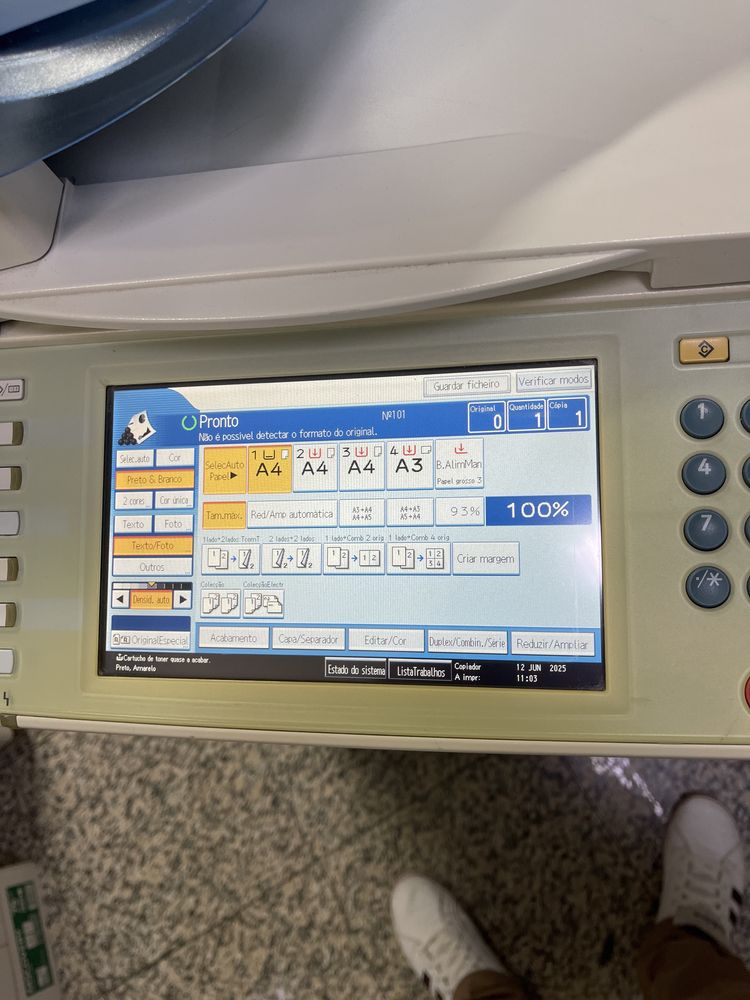 Fotocopiadora até A3 a cores nashuatec MP C2000 Grupo Ricoh