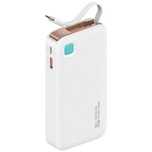 USAMS Powerbank ze zwijanym kablem USB-CRetractable 10000 mAh PD 20W