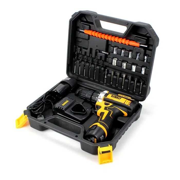 Шуруповерт аккумуляторный DeWalt с насадками 12v кейс