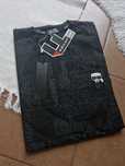 Koszulka tshirt męska karl logowana bawełna jakość czarna ludzik xl