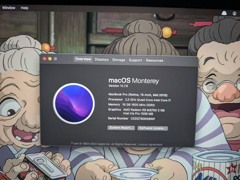 MacBook Pro (Retina, 15", Mid 2015)