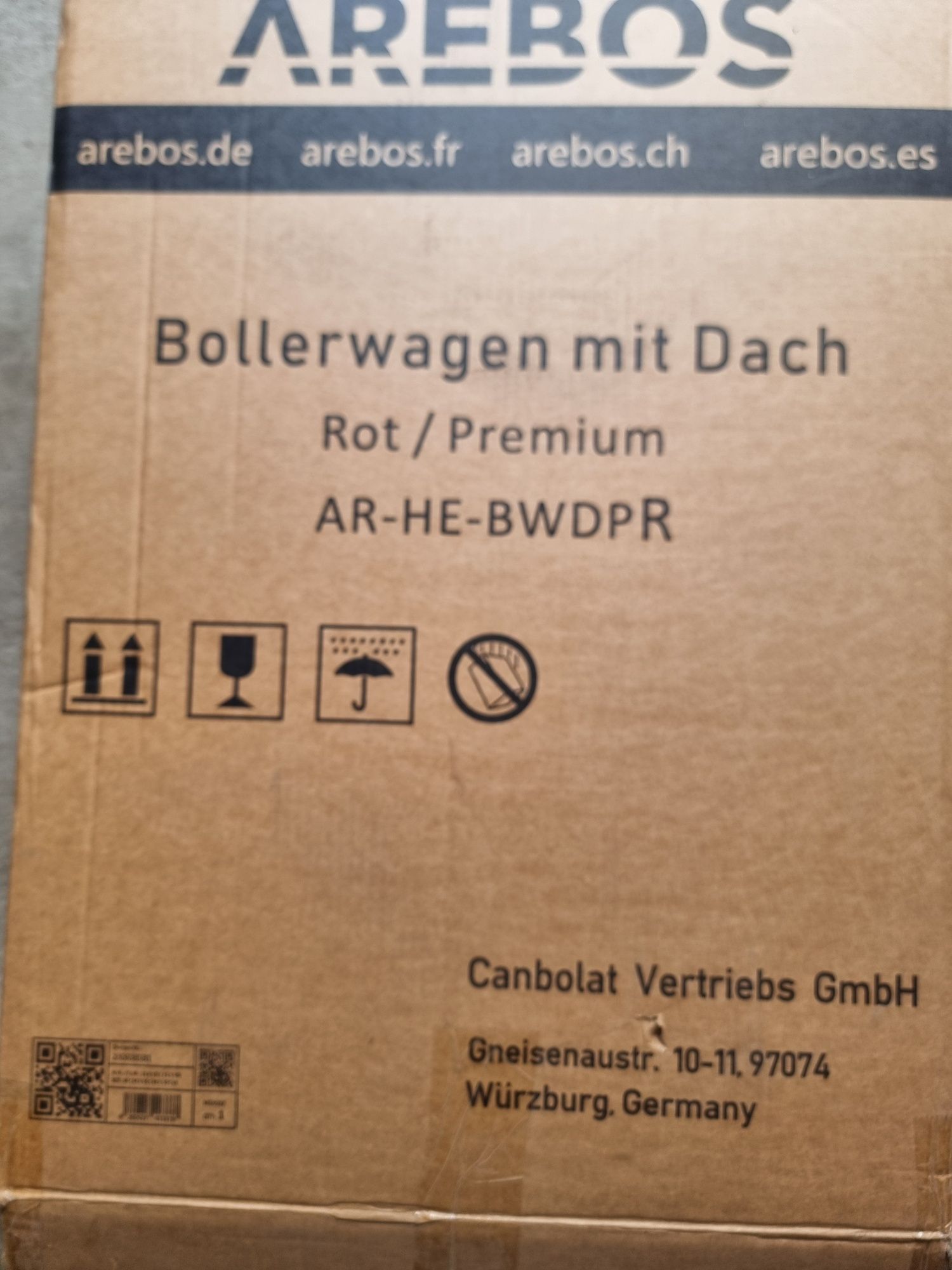 Wózek Ręczny z Dachem Arebos
