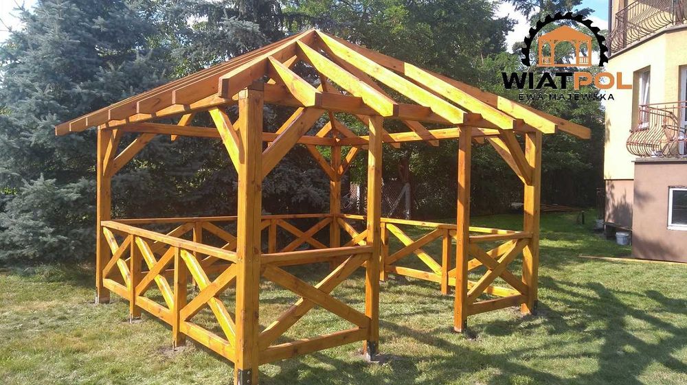 Altana ogrodowa o wymiarze 4 x 4