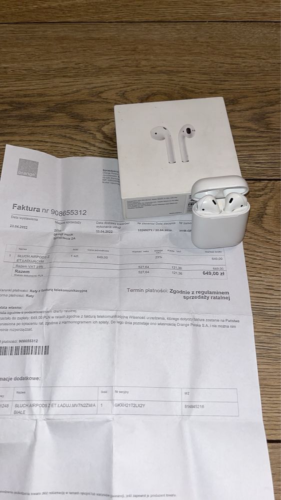 apple airpods 2 oryginalne