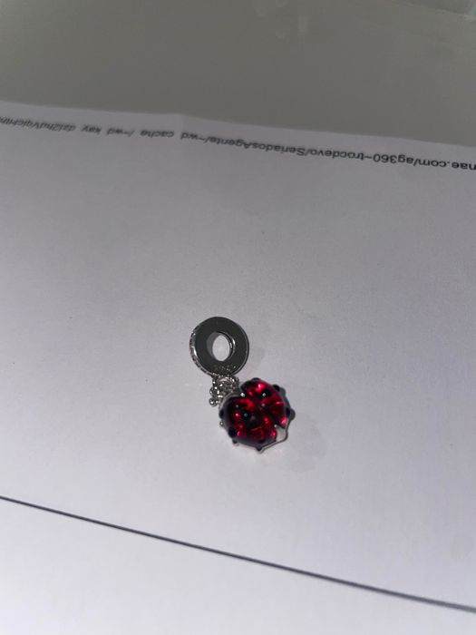 Pendente de colar ou pulseira joaninha