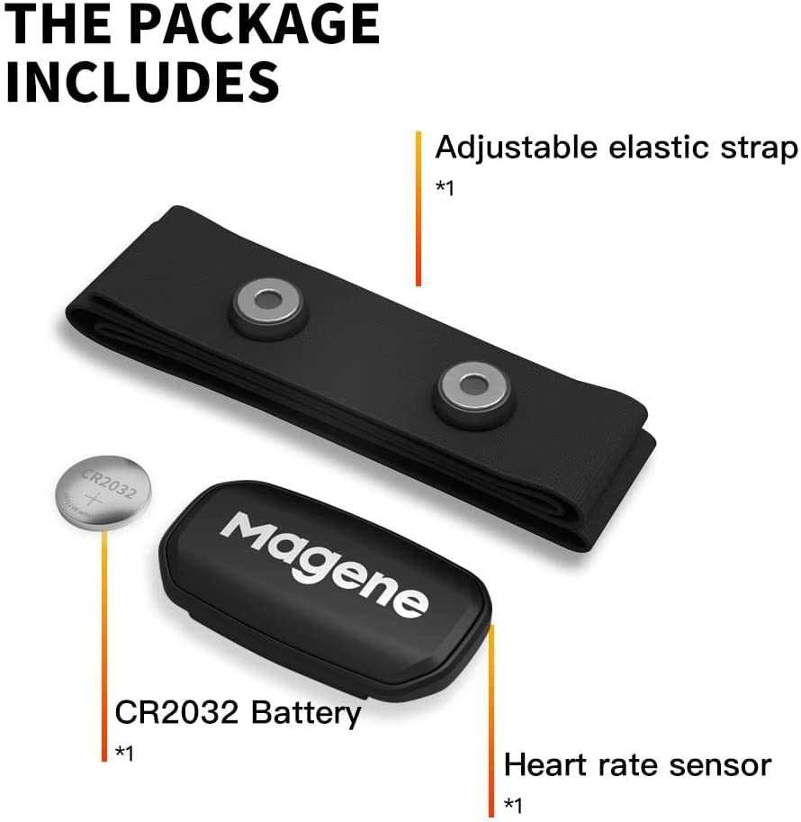 Magene H303 Нагрудний датчик пульсу для спорту Bluetooth ANT+