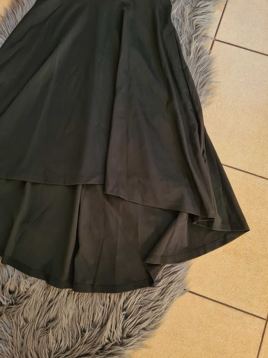 XA77 Sukienka damska dłuższy tył na ramiączkach czarna S grace karin