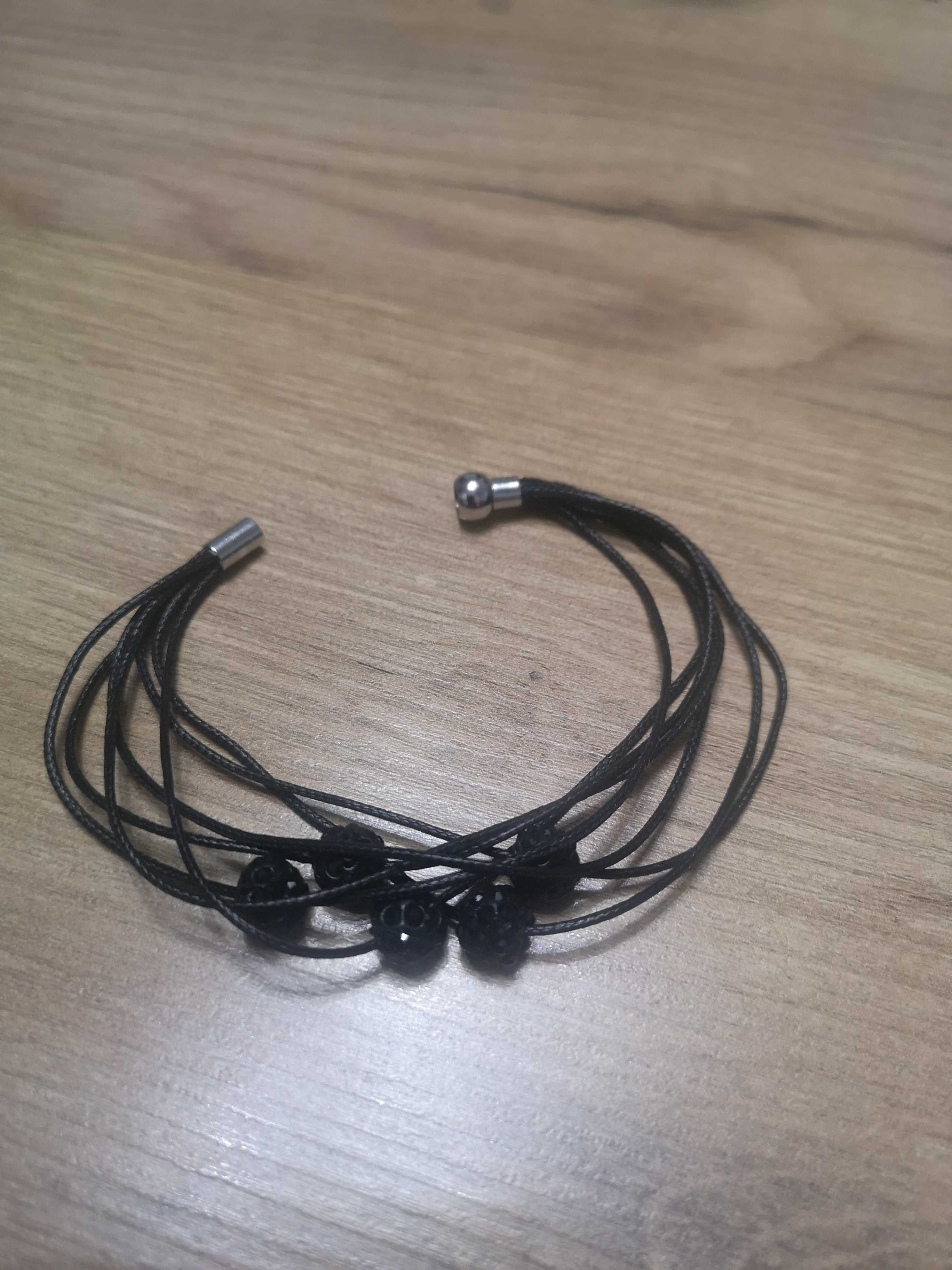 Bransoletka z czarnymi kulkami Shamballa
