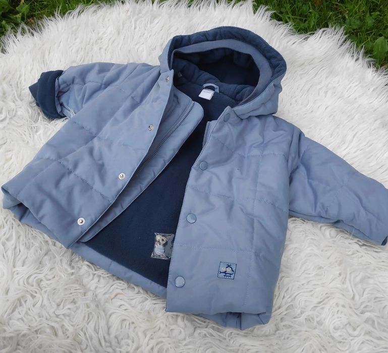 Kurtka kanz 74 cm 9 miesięcy. Kurtka z polarem zimowa chlopieca