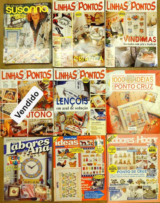 Revistas de Ponto de Cruz diversas