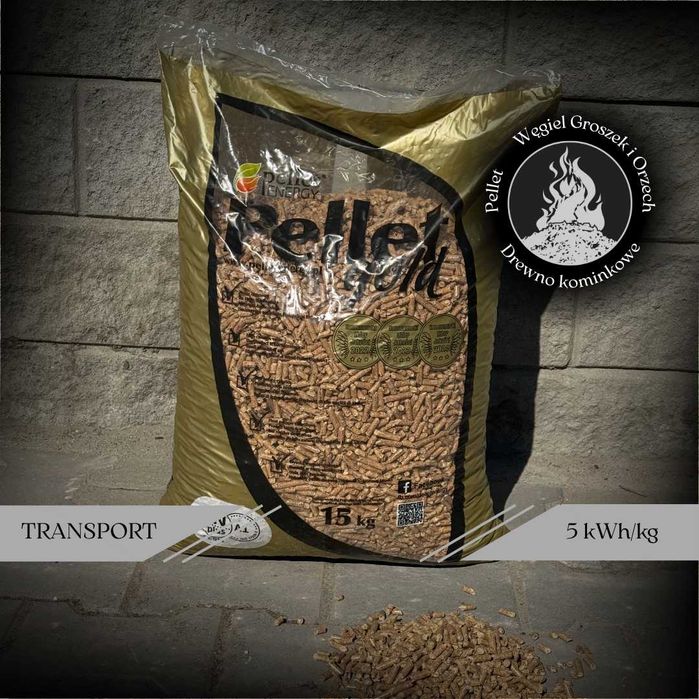 Pellet drzewny Gold Energy 6mm Certyfikowany EN Plus A1 Transport