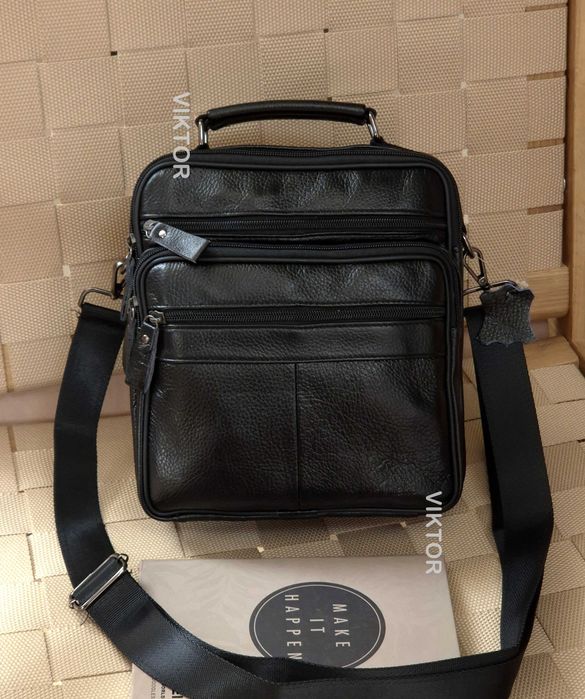 Кожаная мужская сумка Leadhake с ручкой. Размер L. Шкіряна сумка