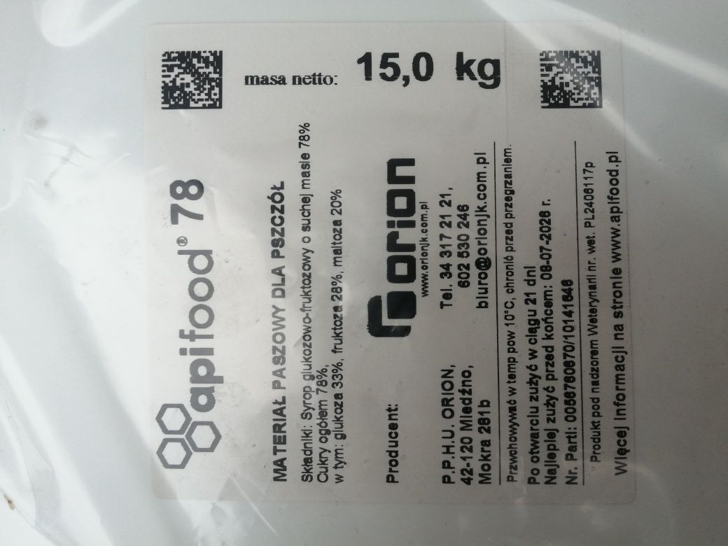 Syrop dla pszczół Apifood 15kg