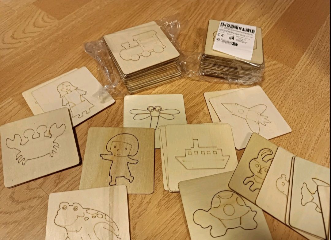 Wyprzedaż!!! 20 szt. Drewniane szablony Montessori