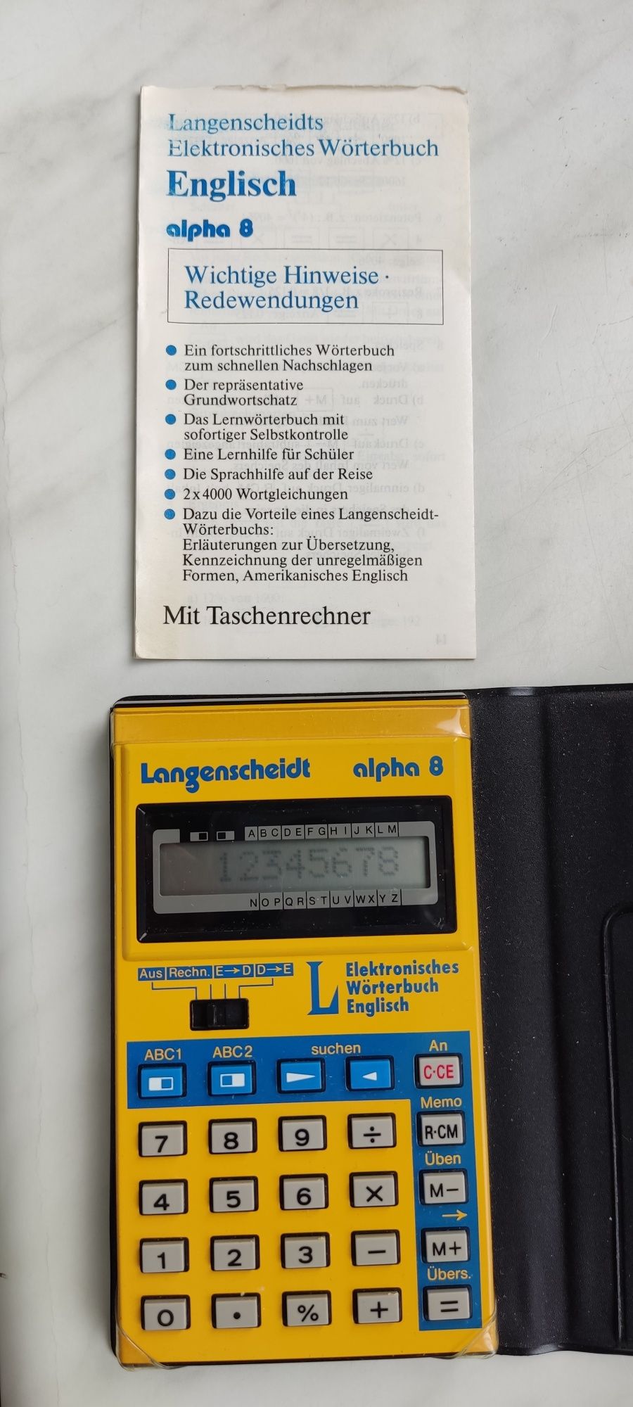 Vintage kalkulator - tłumacz ALPHA 8 1983 rok