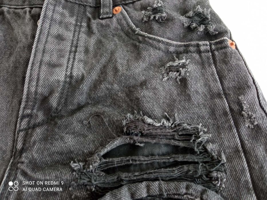 Pull&Bear - calção curto de ganga preta -tamanho 32