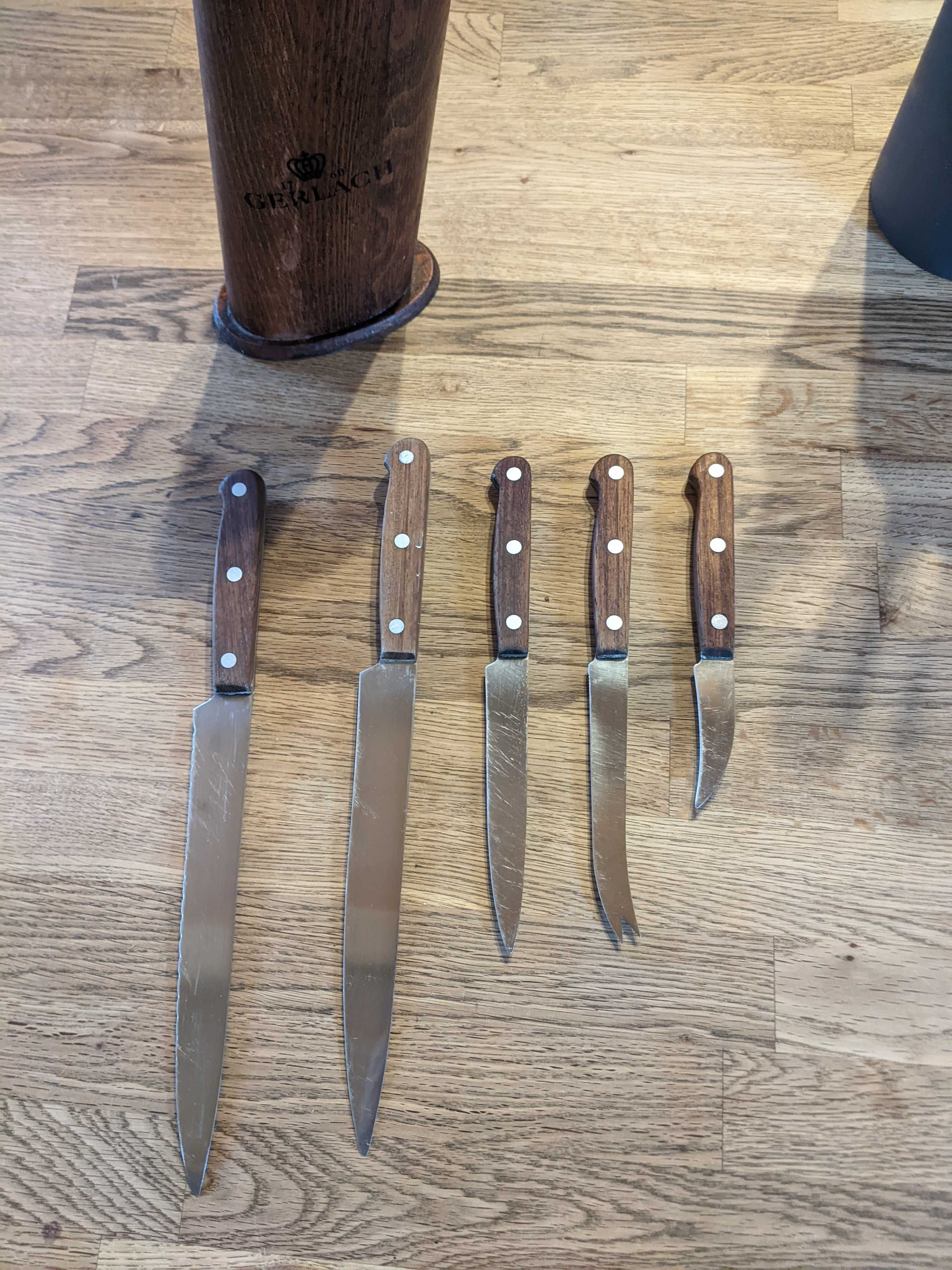 noże kuchenne drewniane zestaw  Gerlach