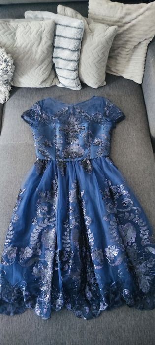Sukienka Chi Chi London granat nowa bez metki UK 12
