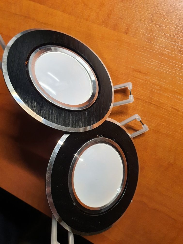 2 sztuki Halogen i Oprawa LED SUN OLAL POLUX czarny szczotkowany