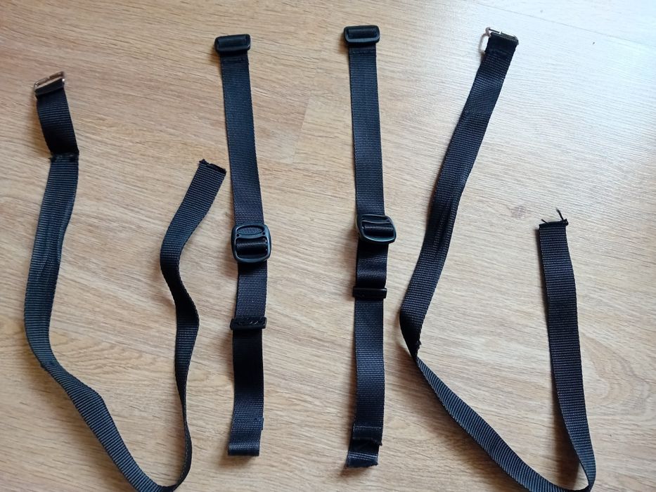 Pasy bezpieczeństwa do wózka spacerówki - materiał bez zapinek klamer