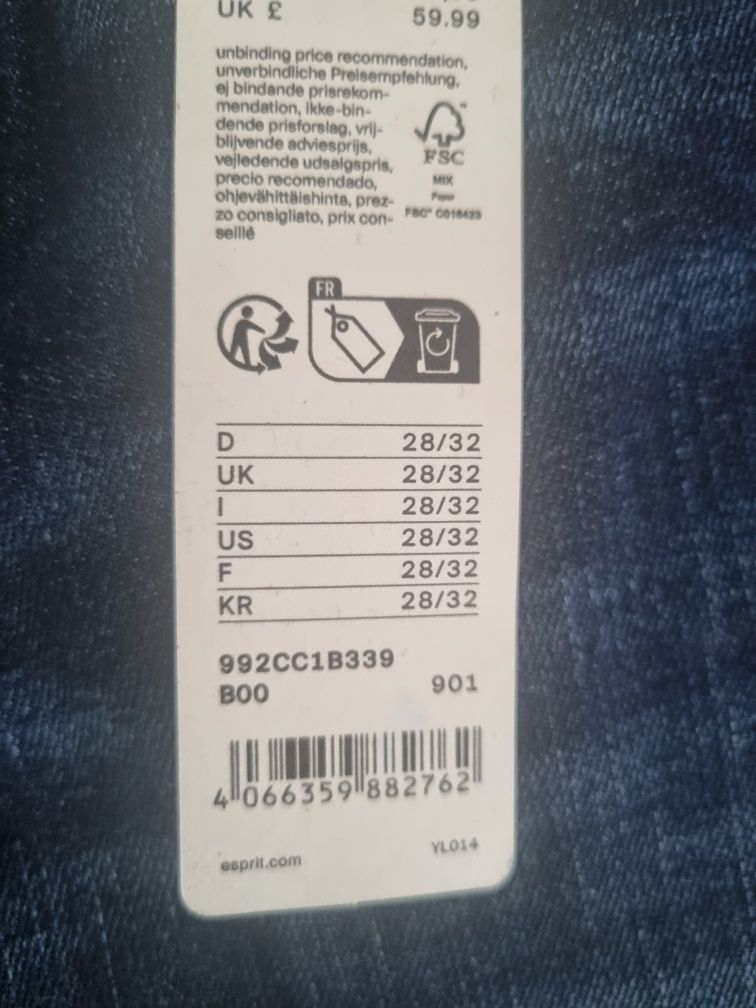 Nowe jeansy Esprit z metkami 28/32