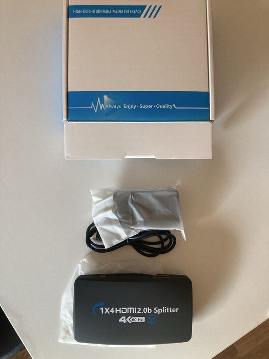 SPLITTER przejsicowka HDMI 2.0 1x4 ROZDZIELACZ UHD 4K HDCP 2.2