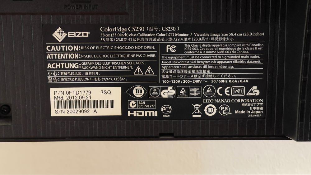 Monitor Eizo CS230