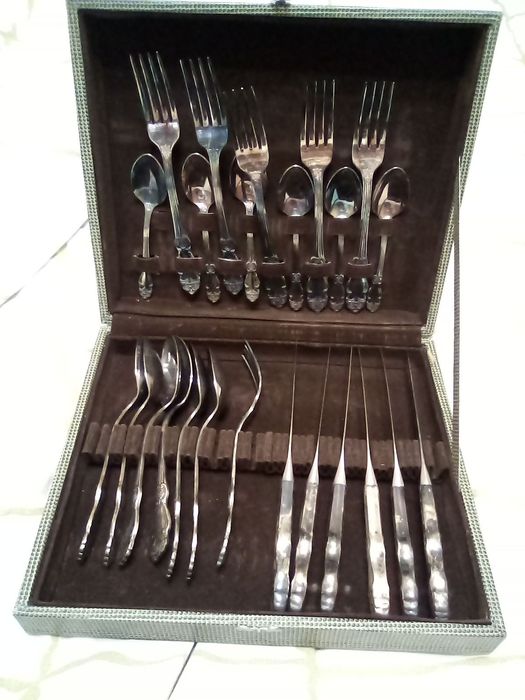 Мельхиор мнц мельхиоровый набор троянда серебряная роза зиш класик