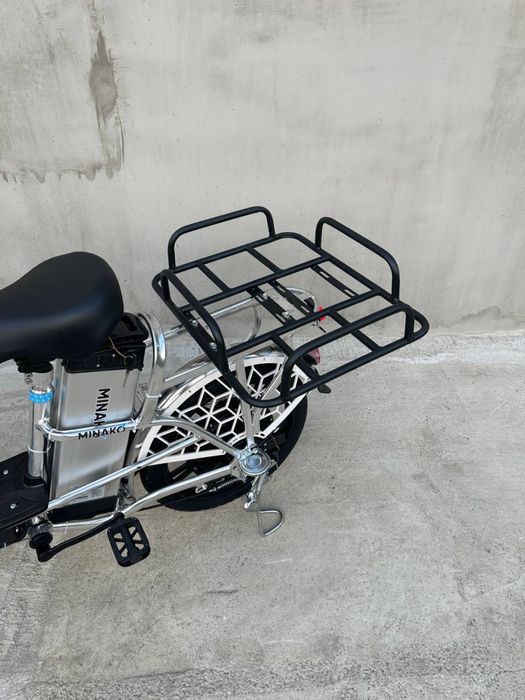 Дорожній електровелосипед ‼️ Minako V12 Lux 600 W 18 Ah Chrome‼️
