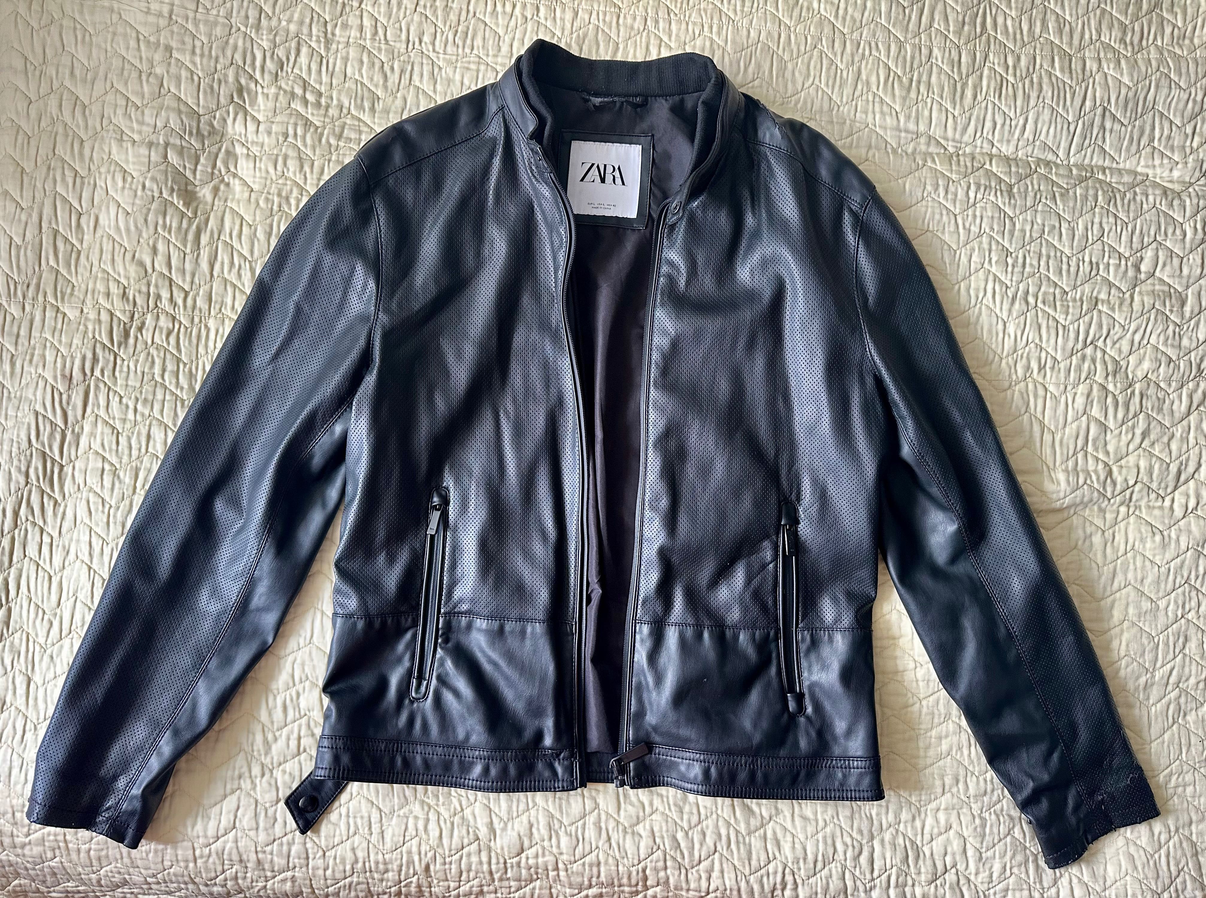 Чоловіча Курточка з еко шкіри Zara