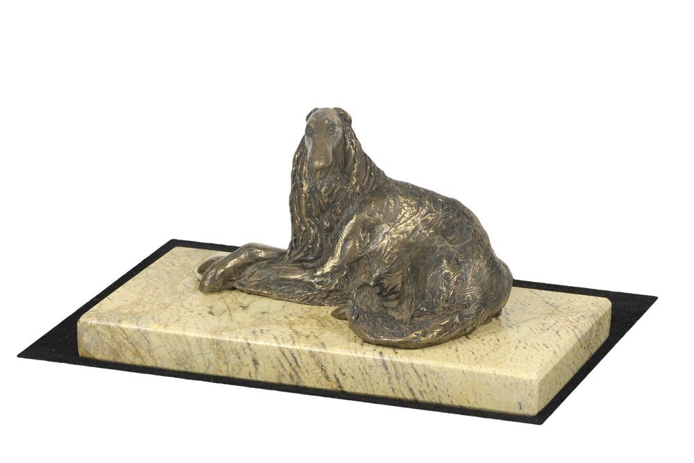 Chart rosyjski borzoj statuetka na piaskowym kamieniu Art-Dog
