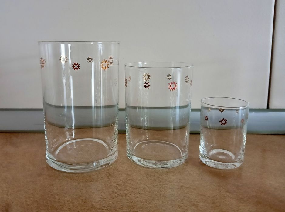 Stare szklanki i kieliszki huta szkła Tarnów