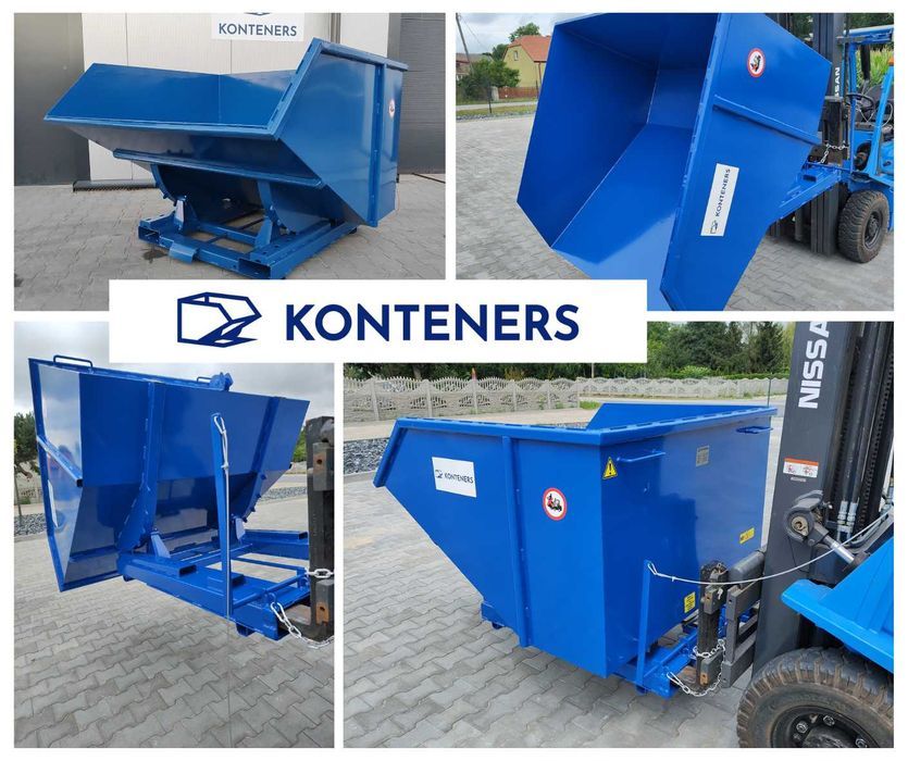 Kontener samowyładowczy Koleba 1,5m3 piasek/beton/gruz/drewno/ koliba