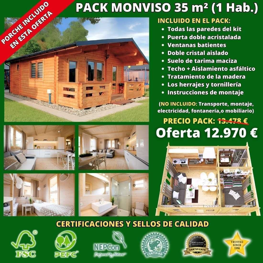 BUNGALOWS PARA CAMPISMO OU TURISMO RURAL T0/T1/T2/T3