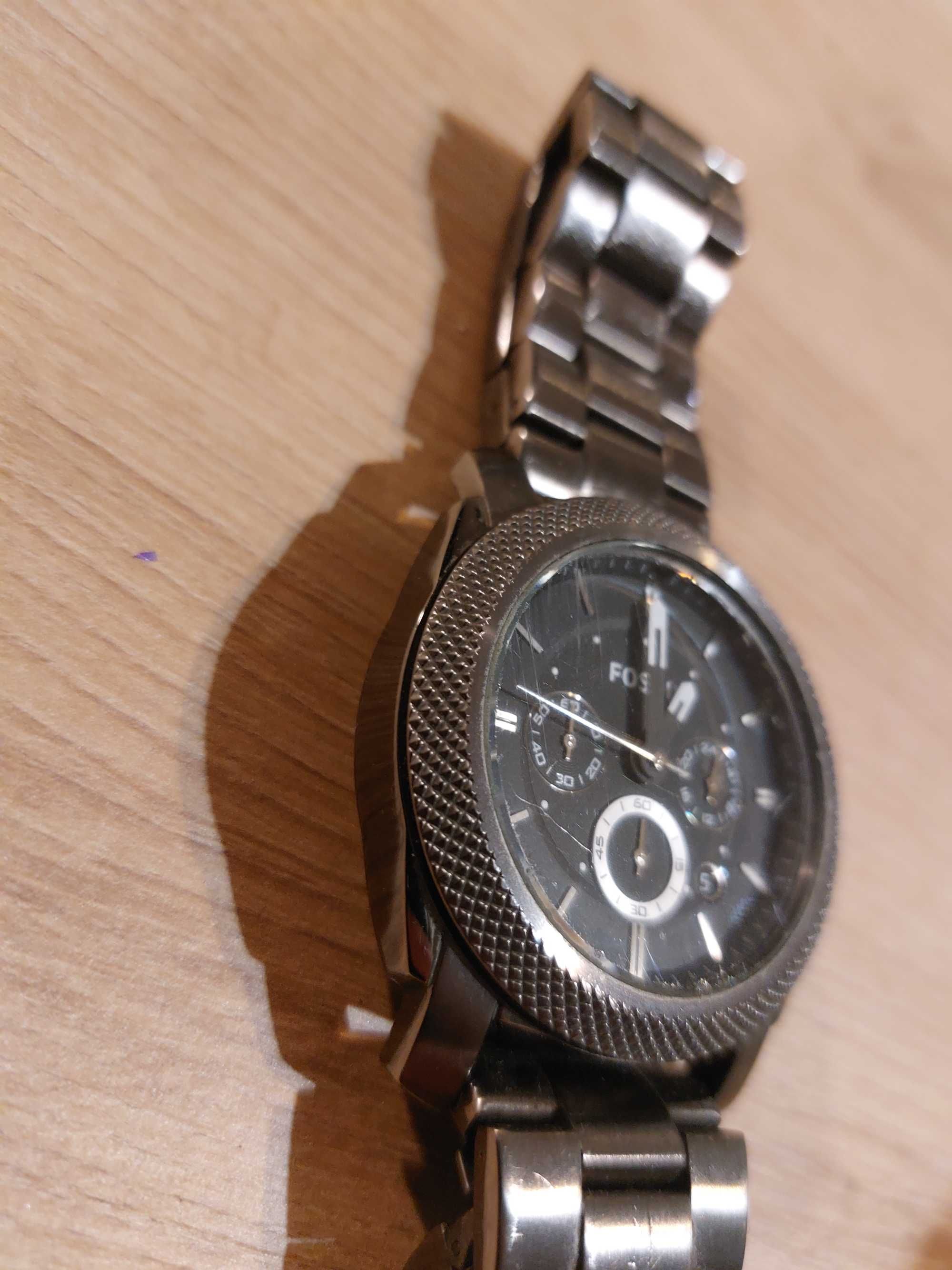 Zegarek Fossil Machine Grey Stainless Steel 42mm - męski