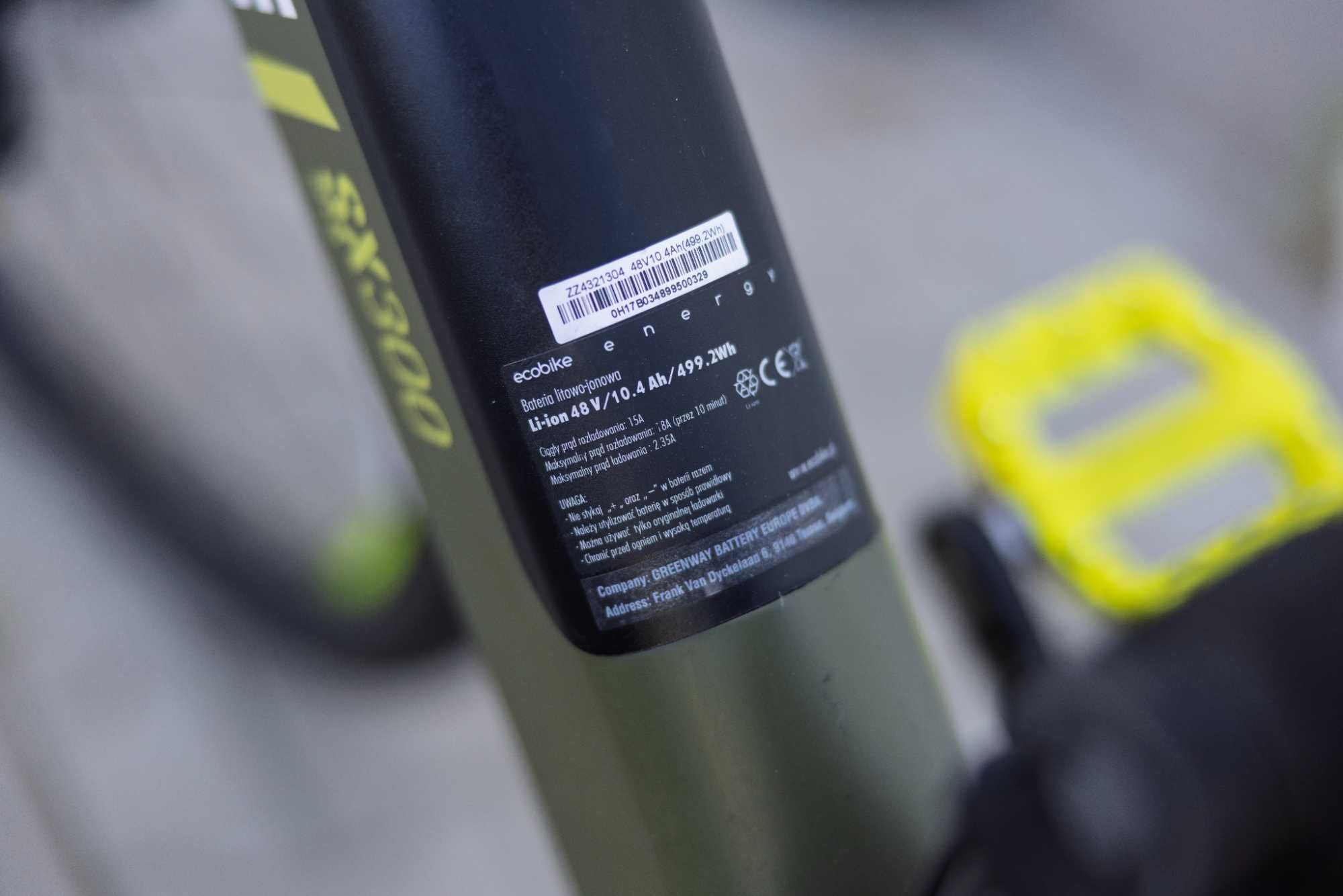 Rower elektryczny EcoBike SX300 po pełnym serwisie, sprawny 100%