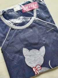 Koszula S ciążowa nocna piżama do karmienia odpinana rozpinana na boki