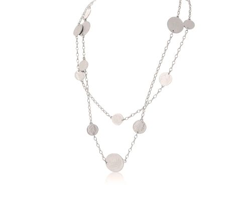 długi naszyjnik z monetami (c11279ag)