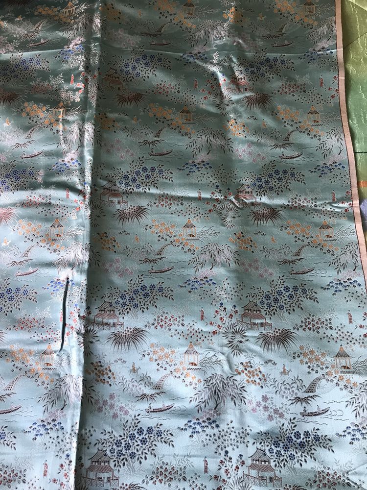 Тканина Атлас з візерунком, тканина льон з лавсаном