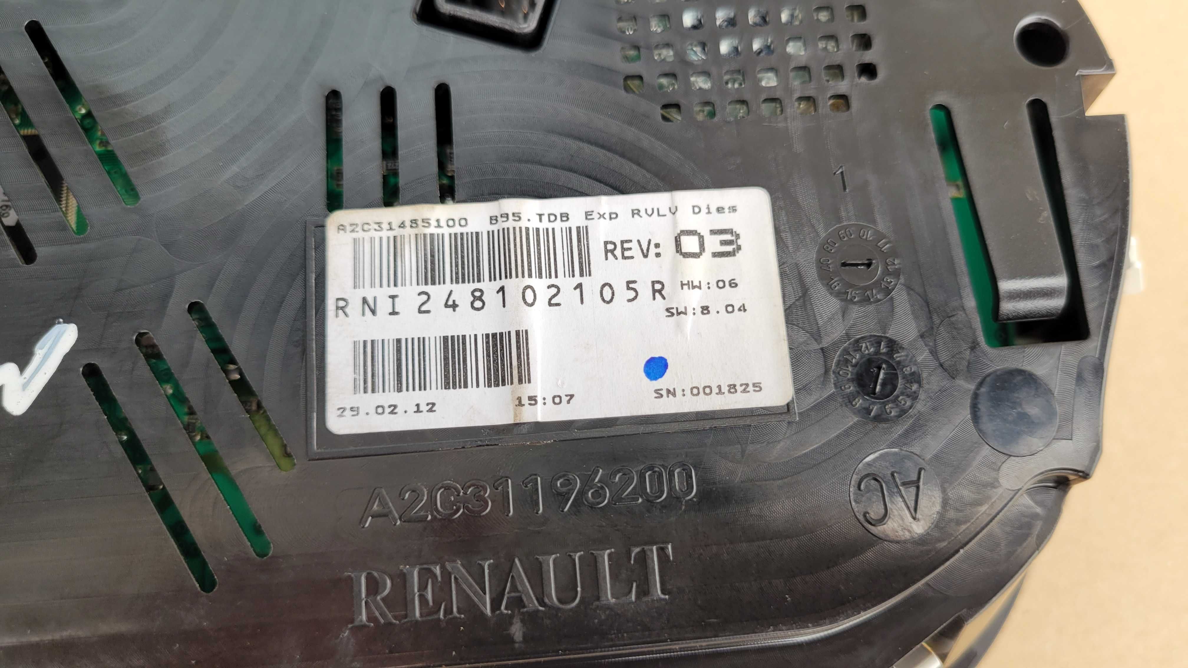 Renault megane 3 III gt nr13 licznik zegar 1.6 1.4 2.0 tce 2481#02105R