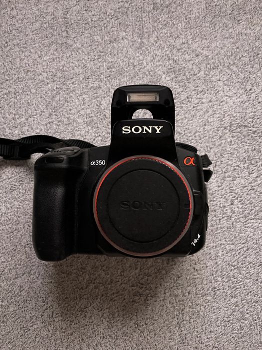 Aparat Sony a350 obiektyw 3.5-5.6/18-70 z statywem i akcesoriami