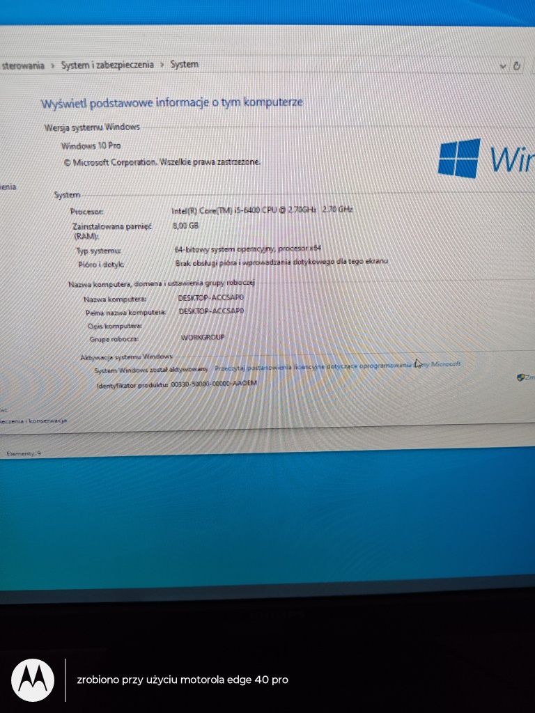 Komputer stacjonarny + monitor Philips 27 cali Zestaw Komputerowy