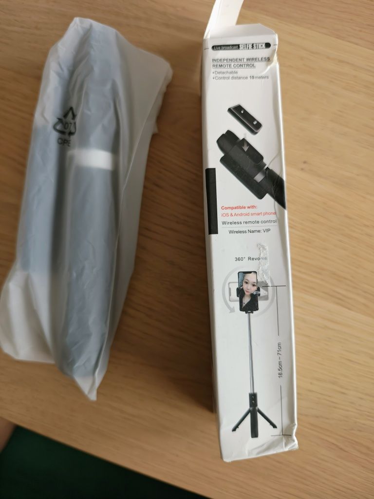 Selfie stick, statyw do telefonu, Bluetooth, Android iOS