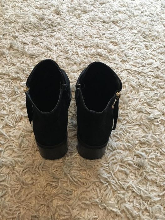 Botki sztyblety kozaki muszkieterki 37 new look złoty zip