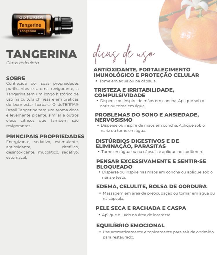 Óleo essencial dōTerra Tangerina 15ml