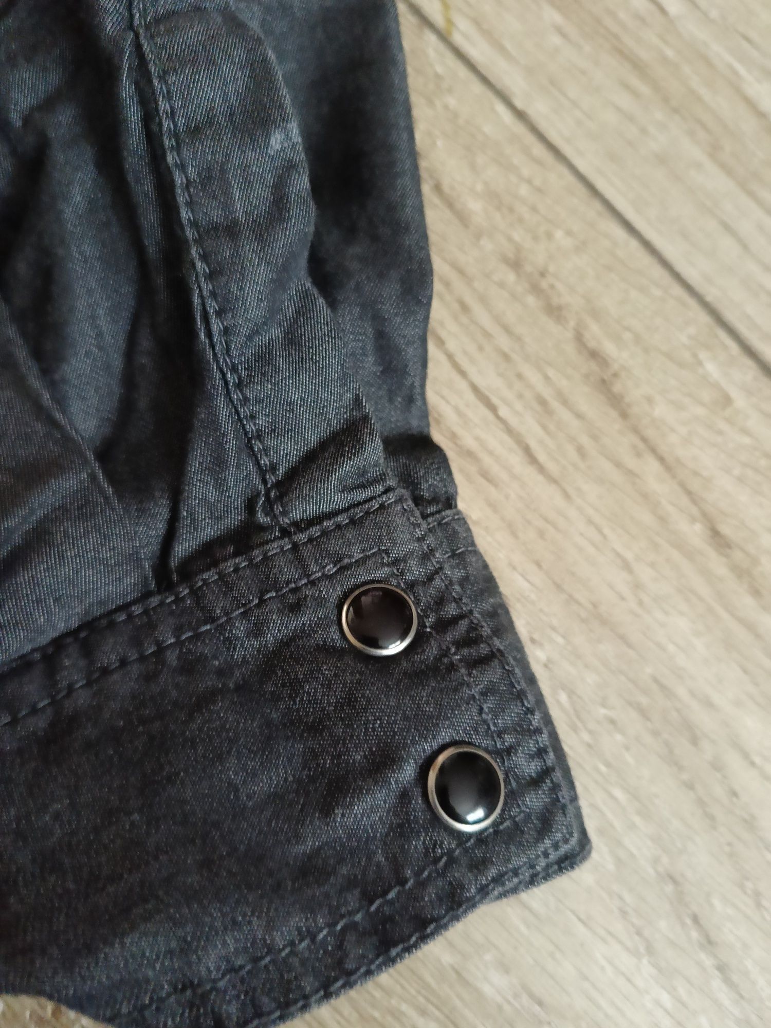 Koszula dżinsowa jeans damska wiosenna czarna 42 44