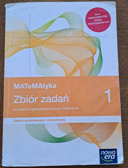 Matematyka  1 zbiór zadań, dla liceum i technikum