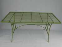 Metalowy stół rustykalny zielony taras retro