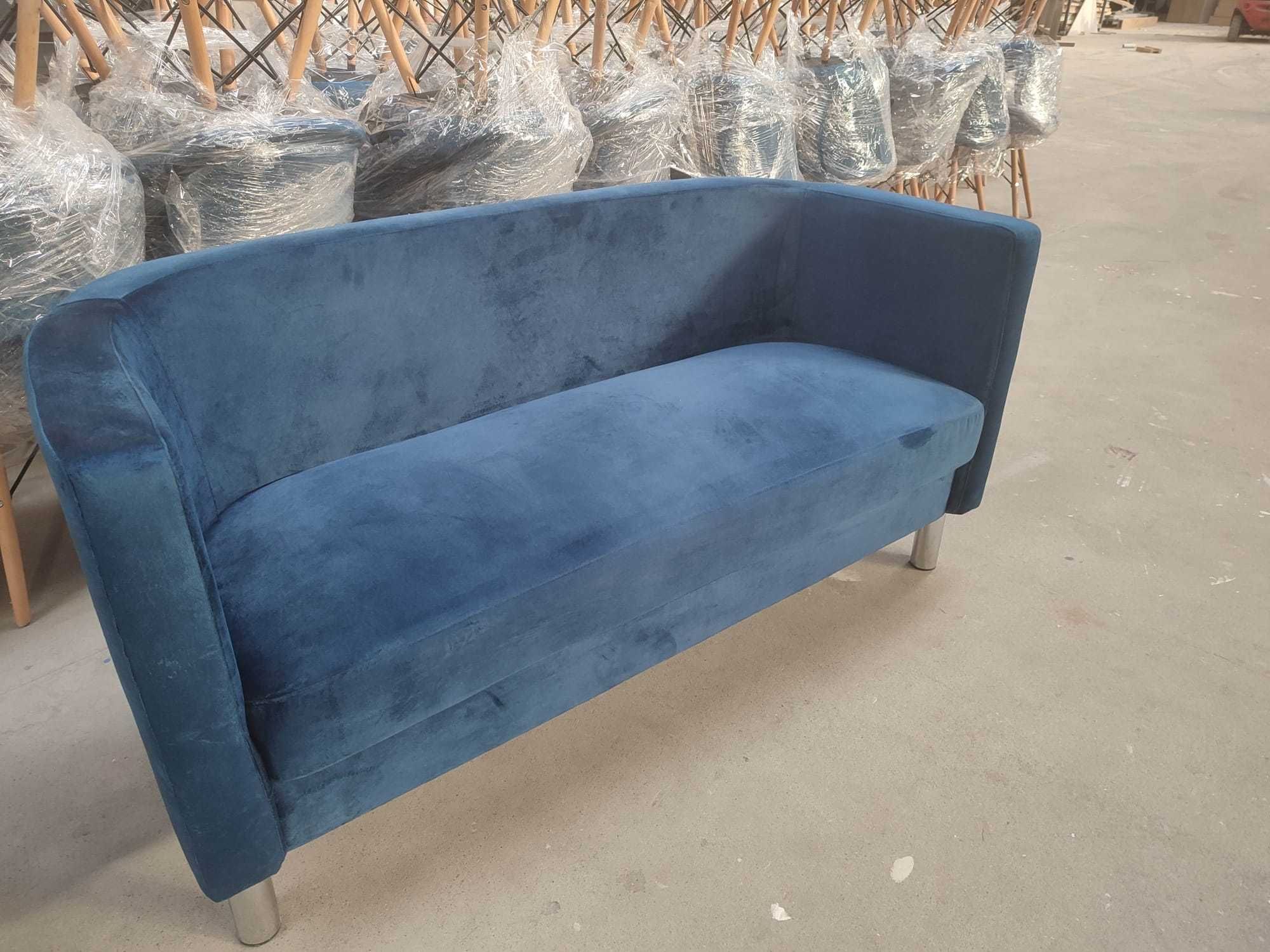 Sofa 2-osobowa granatowa