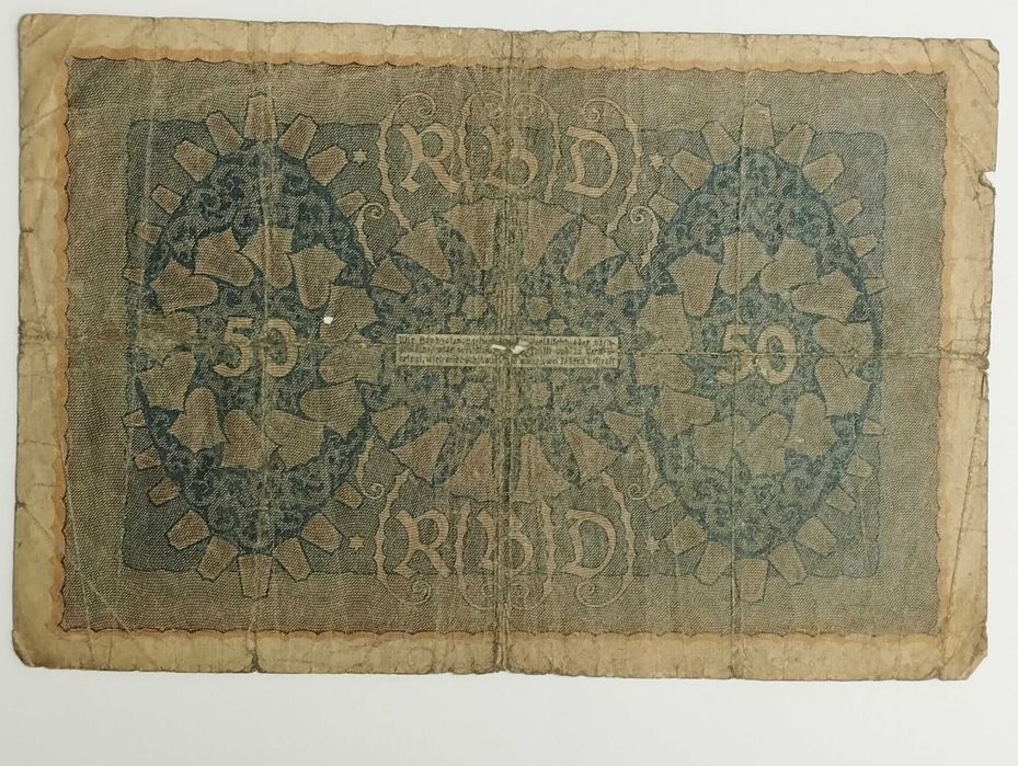 Banknot Niemcy 50 marek 1919r. seria MB